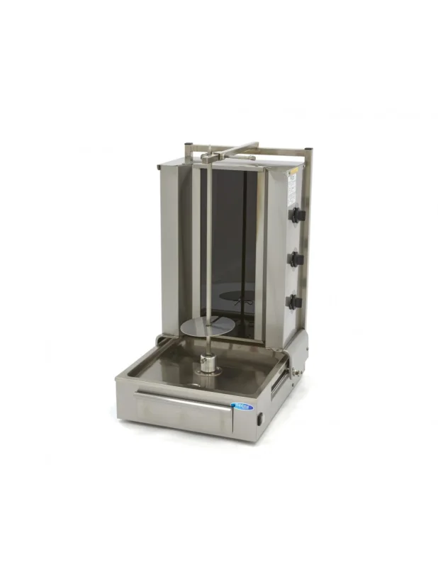 Gril à kebab électrique avec 3 zones de chauffage, moteur inférieur, 40 kg Vente Directe