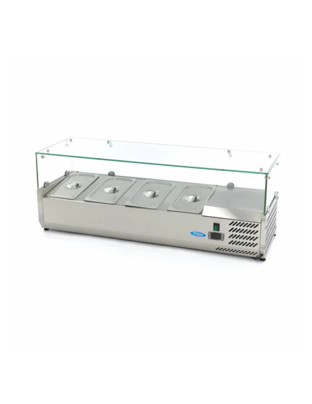 Saladette réfrigérée 4x GN 1/3 h 150 mm, +2°/+8°C Certifié