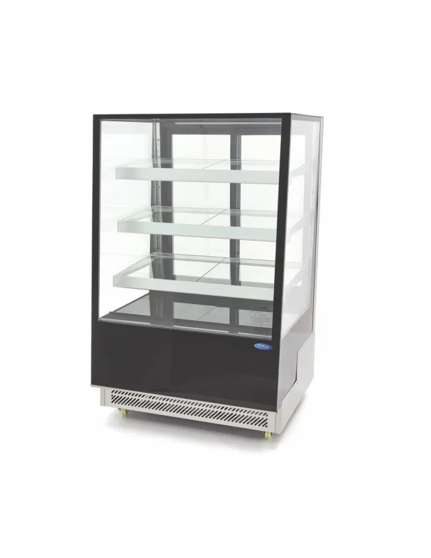 Paiement Sécurisé Vitrine réfrigérée ventilée avec 3 étagères et vitre verticale, +2°/+8°C, L 900 mm