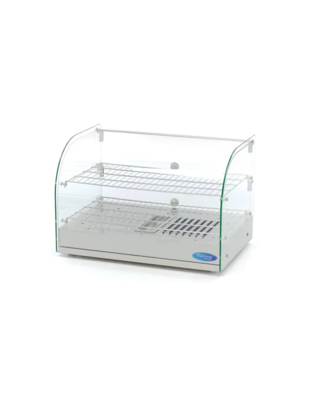 Vitrine chaude à poser avec 2 étages vitre bombée, +30°/+90°C, L 550 mm Prix Choc