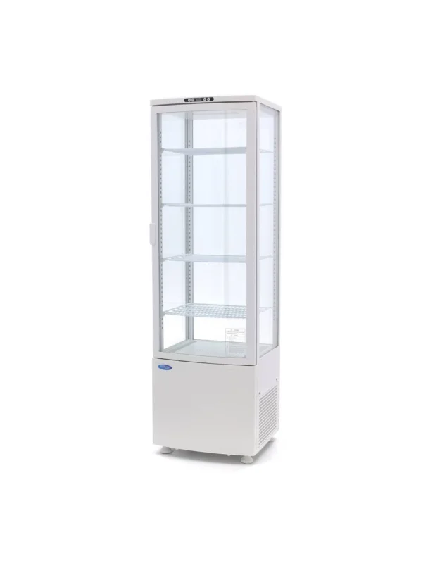 Vitrine réfrigérée verticale avec 5 étagères, 235 litres, 0°/+12°C, couleur blanche Meilleur Choix