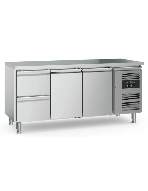 Nouveauté Table réfrigérée 2 portes 2 Tiroirs GN 1/1, +2°/+8°C