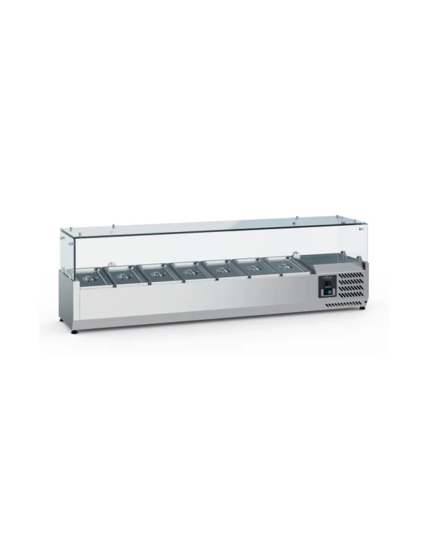 Paiement Sécurisé Saladette réfrigérée 1/4 GN x 7 h 150 mm, +2°/+8°C