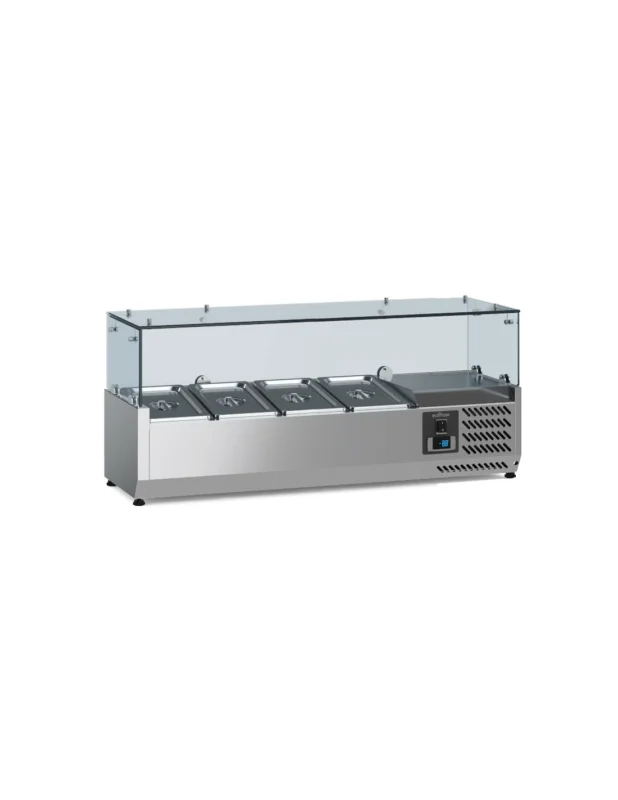 Saladette réfrigérée 1/3 GN x 4 h 150 mm, +2°/+8°C Nouveauté