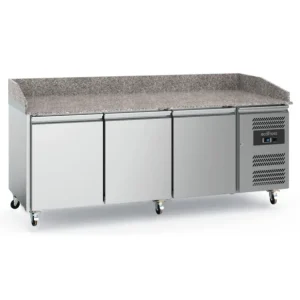 Achat Immédiat Table à pizza 2020 mm avec 3 portes 600x400 mm, +2°/+8°C