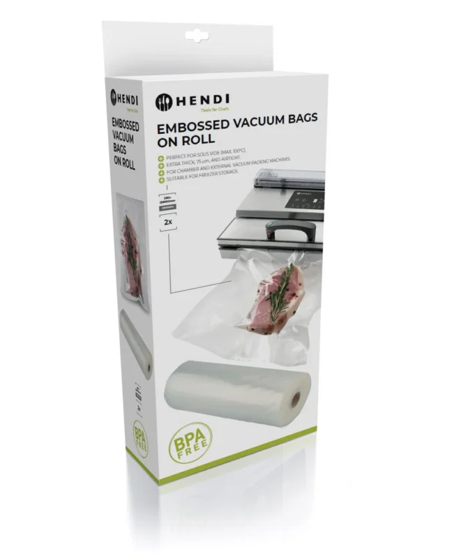 HENDI 971079 Sacs sous vide gaufrés en rouleau – 2 pièces Dernière Chance
