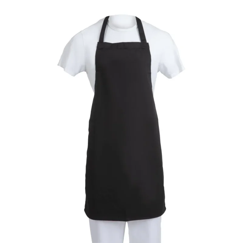Tablier bavette Whites noir Commander Maintenant