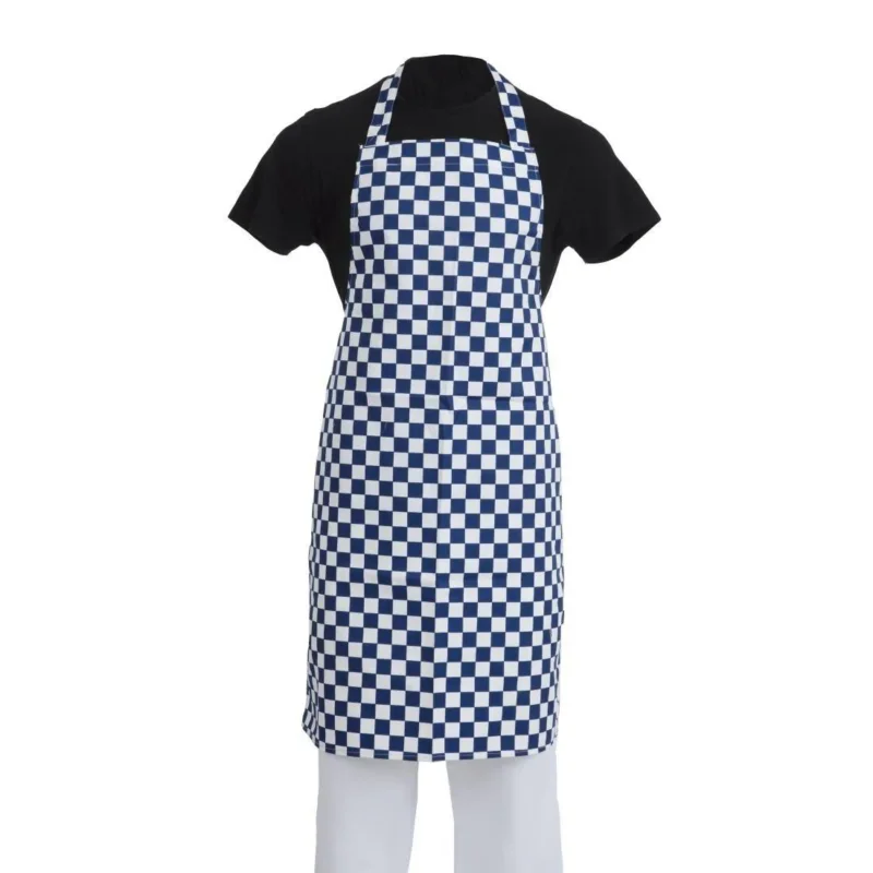 Super Prix Tablier bavette Whites carreaux bleus et blancs