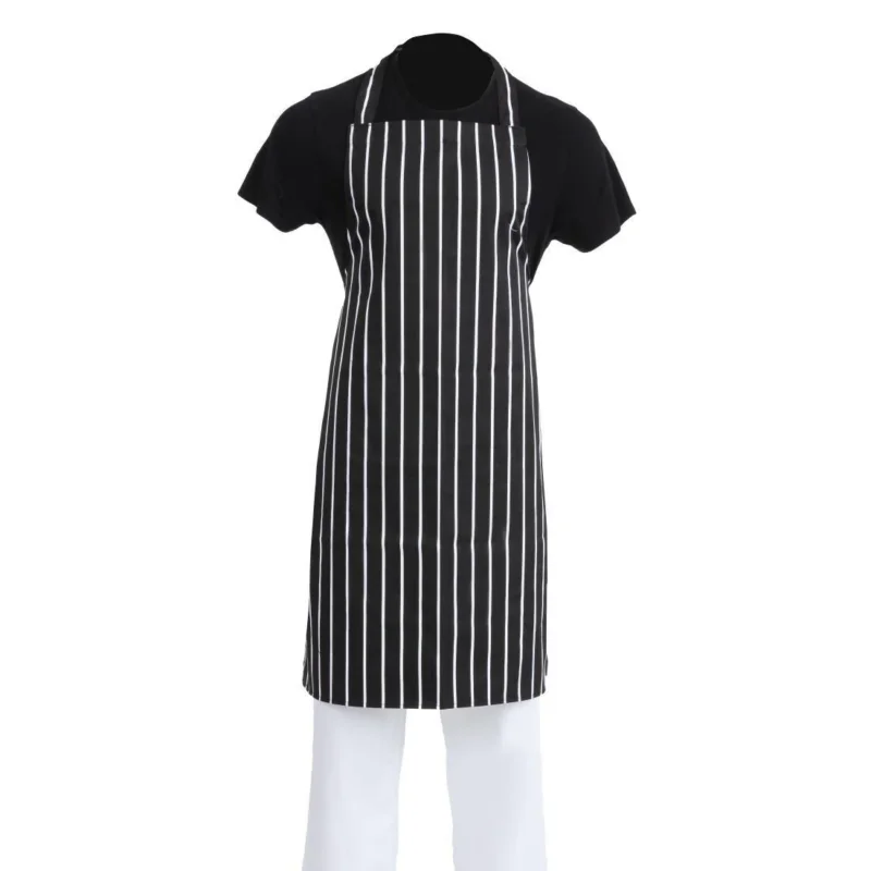 Tablier bavette Whites rayé noir et blanc Satisfait Ou Remboursé