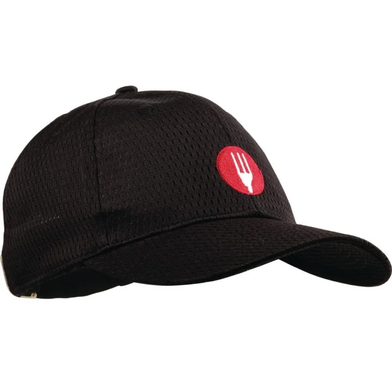 Casquette baseball Cool Vent Chef Works noire Livraison Gratuite