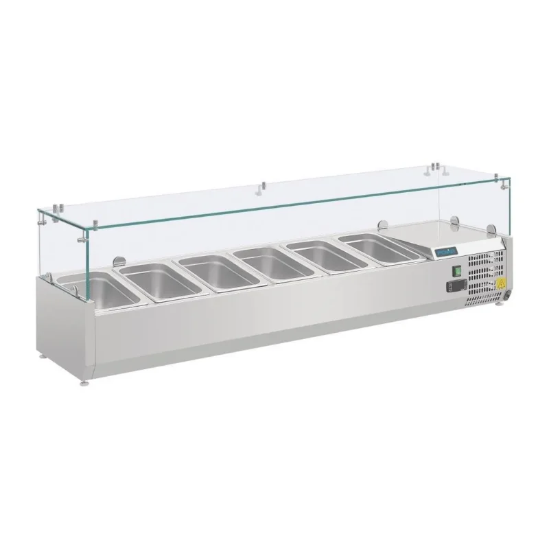 Livraison Express Saladette réfrigérée pour comptoir à pizza Polar Série G 6x GN 1/4