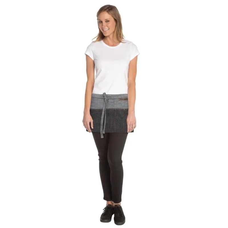 Remise Tablier serveur court Chef Works Urban Manhattan gris