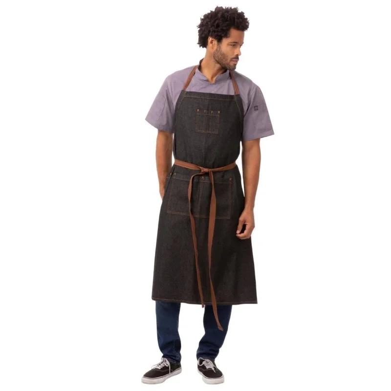 Tablier bavette Chef Works Urban Memphis noir Commander Vite