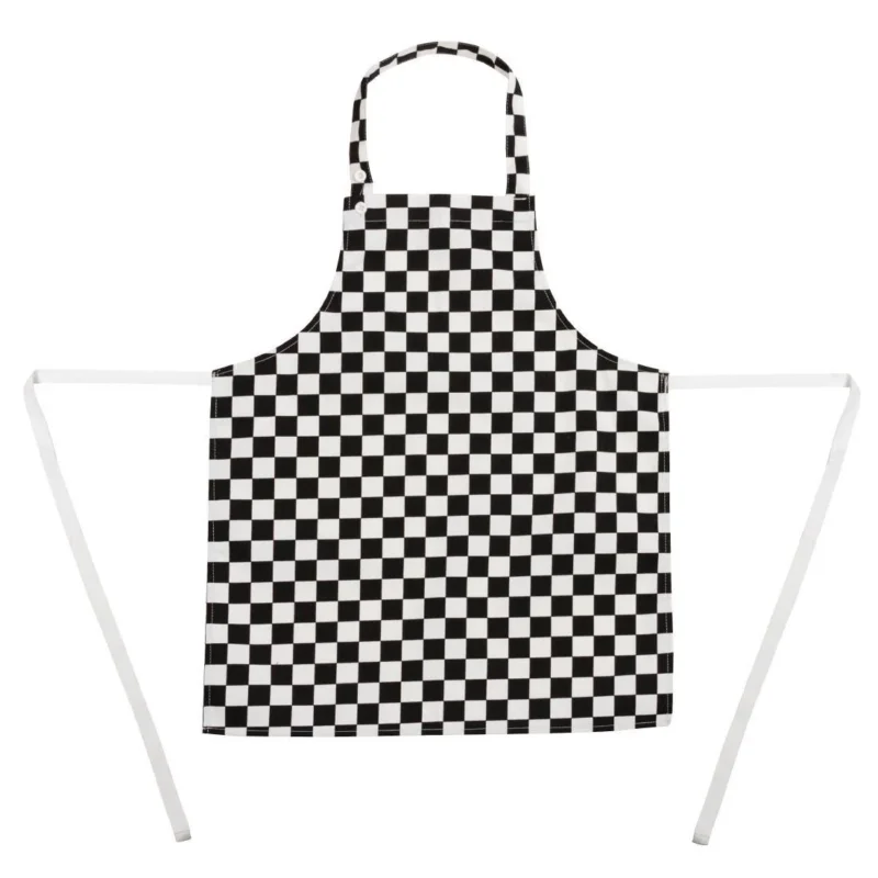 Tablier bavette enfant Whites carreaux noirs et blancs Dernier Modèle
