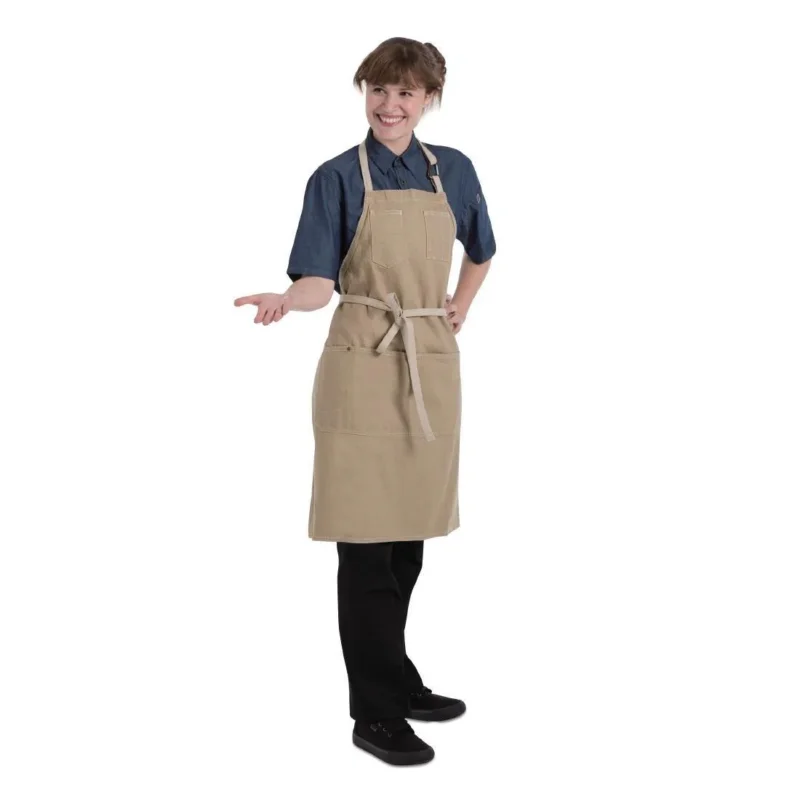 Vente Directe Tablier bavette Chef Works Urban Austin Denim beige