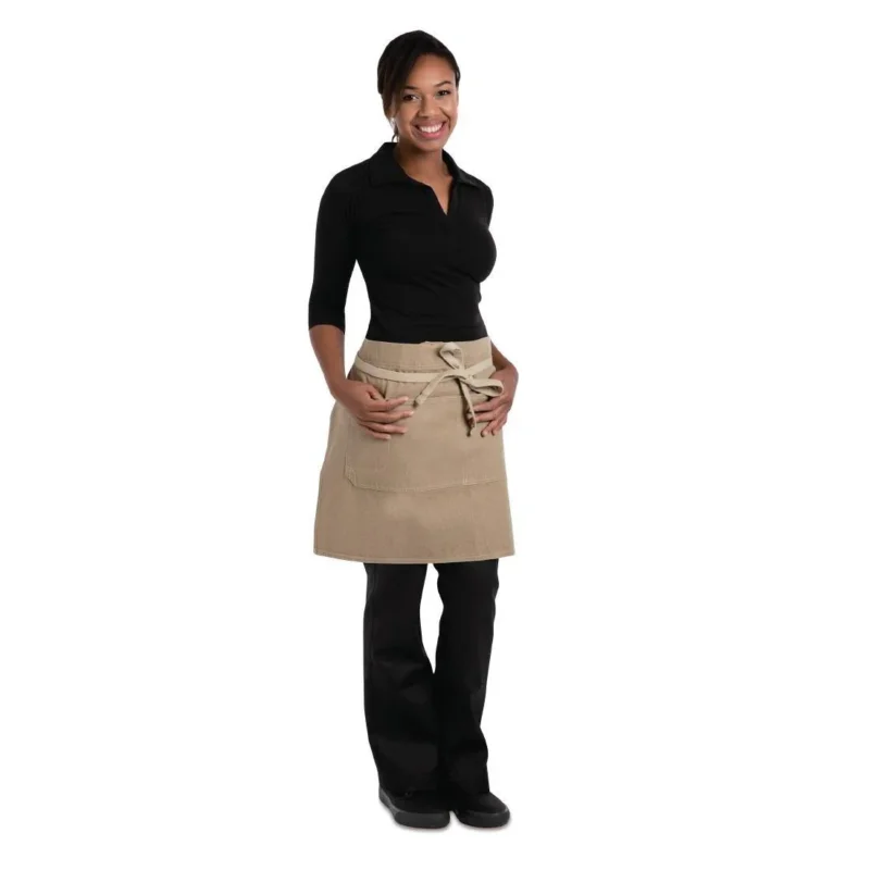 Bon Plan Tablier serveur court Chef Works Austin Denim beige