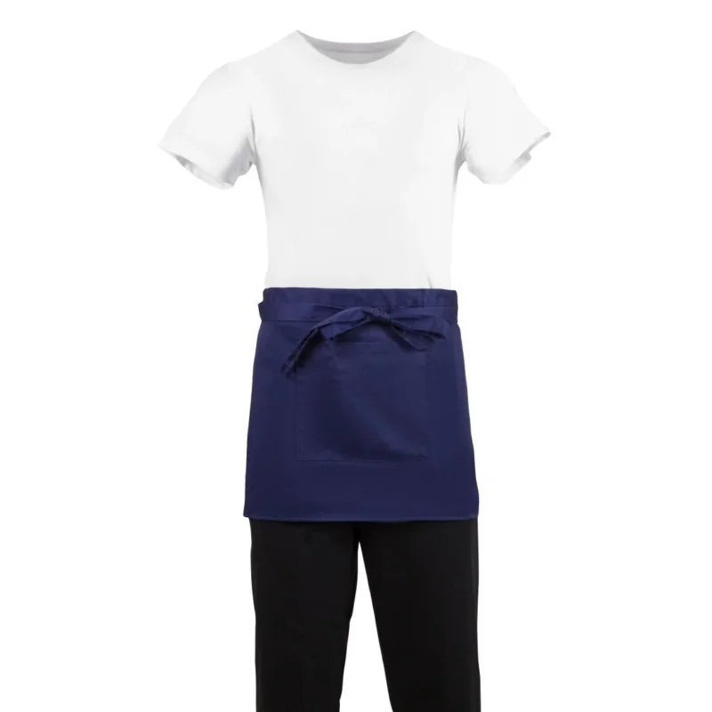 Tablier serveur court Whites bleu marine Nouvelle Collection