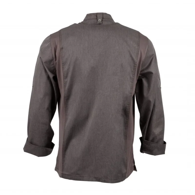 Prix Réduit Veste de cuisine mixte légère à fermeture éclair Hartford Chef Works Urban gris graphite - Taille XS