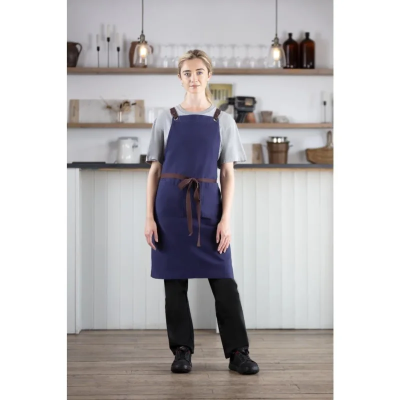 Produit De Marque Tablier bavette en coton Southside bleu marine