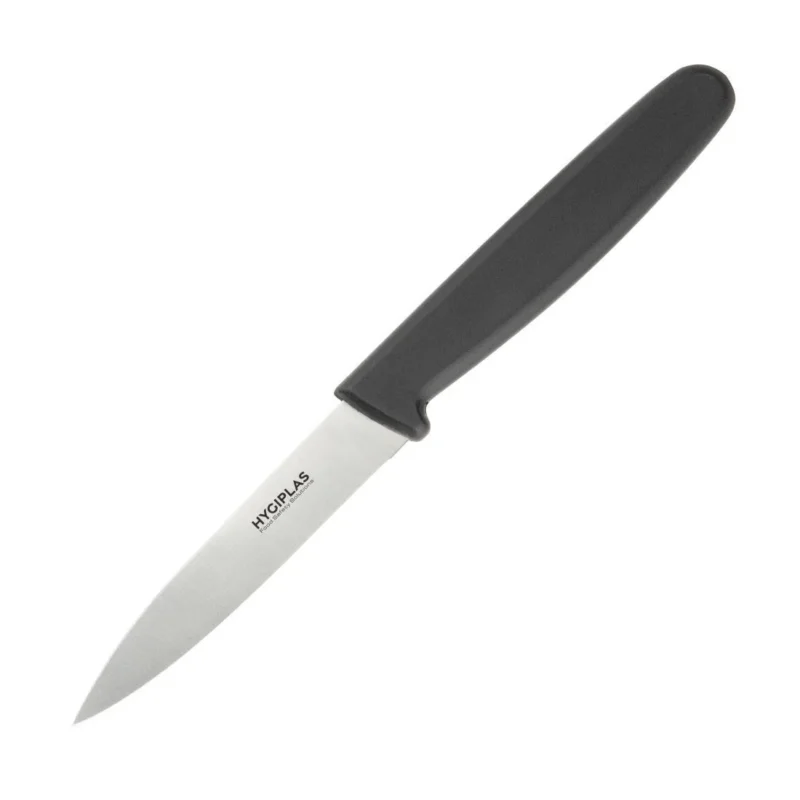 Couteau d'office lame droite Hygiplas noir 75mm Expédié Aujourd’hui