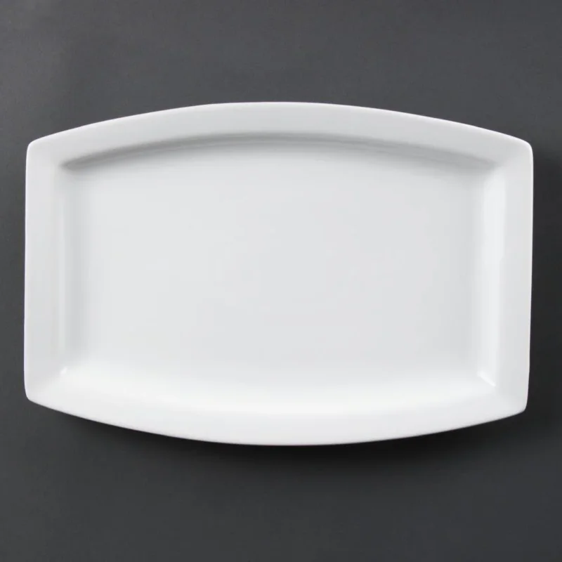 Assiette rectangulaire Olympia Whiteware 320mm (Lot de 6) Solde