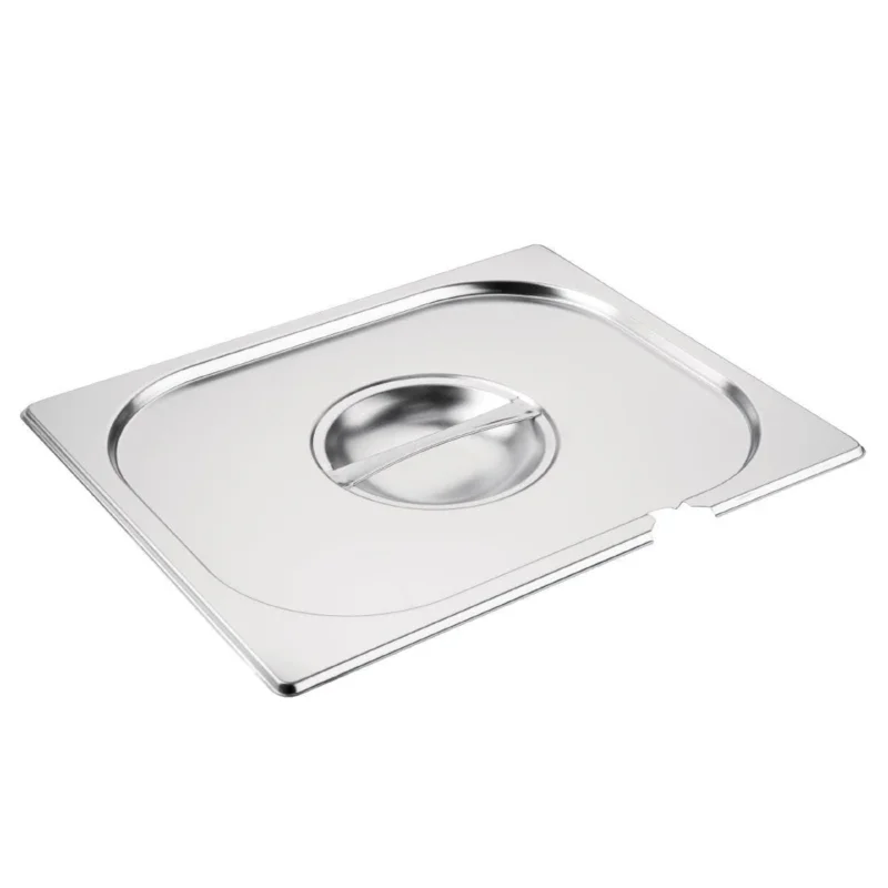 Couvercle inox GN 1/2 avec encoche Vogue Haute Qualité