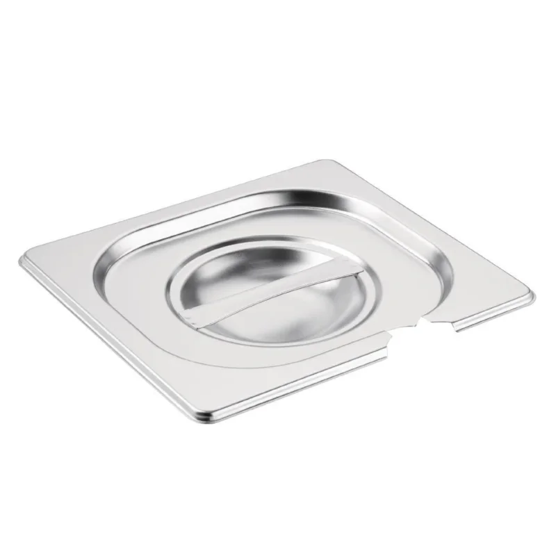Couvercle inox GN 1/6 avec encoche Vogue Achat Immédiat