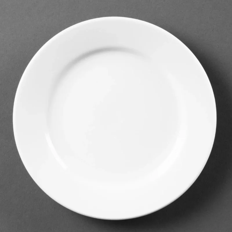 Quantité Limitée Assiettes à bord large blanches Olympia 165mm (Lot de 12)
