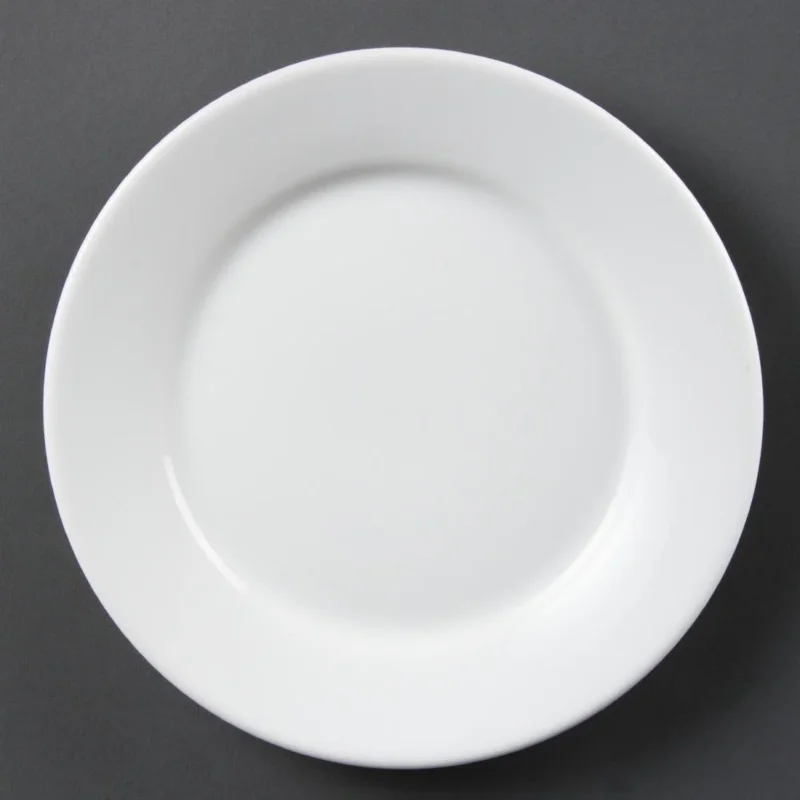 Assiettes à bord large blanches Olympia 230mm (Lot de 12) Dernier Modèle