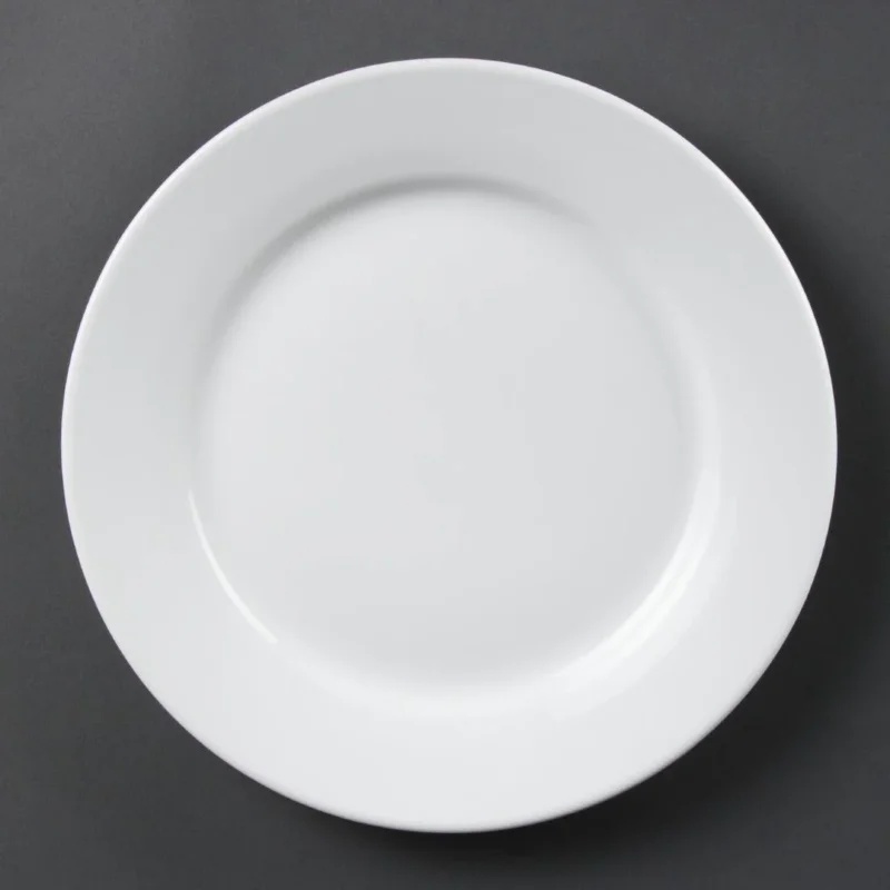 Meilleur Choix Assiettes à bord large blanches Olympia 250mm (Lot de 12)