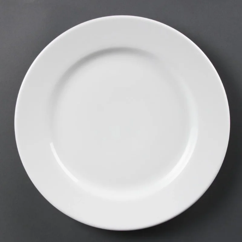 Assiettes à bord large blanches Olympia 310mm (Lot de 6) Haute Qualité
