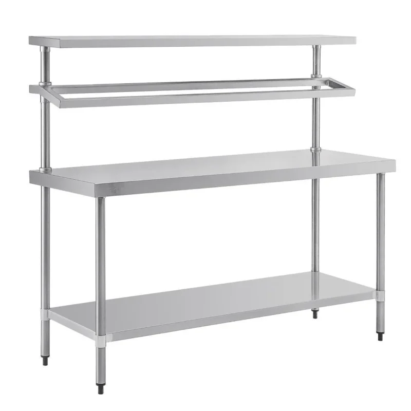 Réduction Grande table de préparation inox avec support bacs GN Vogue