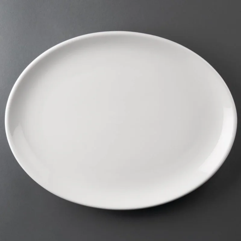 Assiettes ovales Olympia Athena 305 x 241mm (Lot de 6) Top Vente
