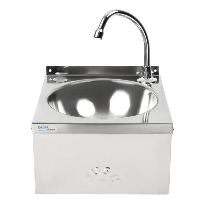 Lave-mains commande au genou inox Basix Haute Qualité