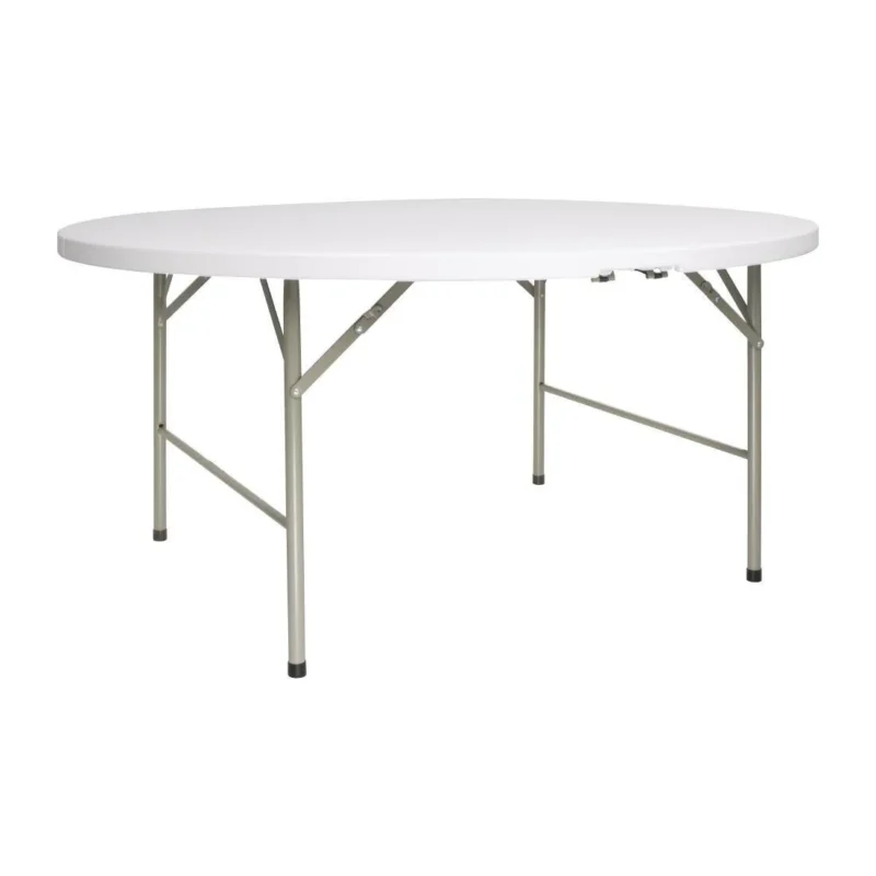 Table ronde pliable au centre Bolero blanche 1530mm Must-Have