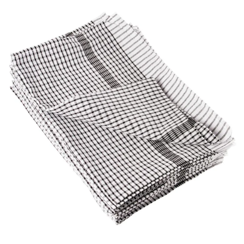 Torchons Vogue Wonderdry noirs (Lot de 10) Nouvel Arrivage