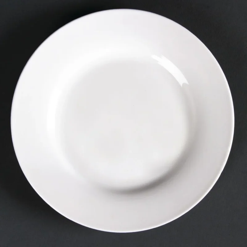 Livraison Gratuite Assiettes rondes à bord large Olympia Lumina 150mm (Lot de 6)