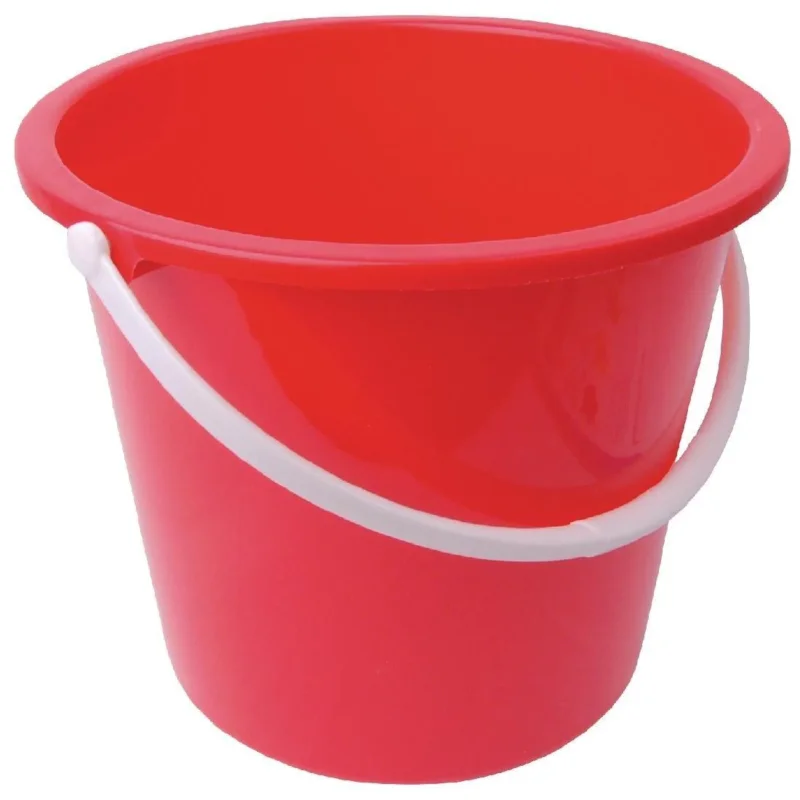 Certifié Seau rond en plastique Jantex 10L rouge