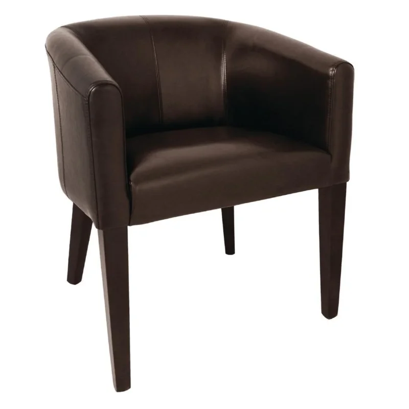 Fauteuil en simili cuir Bolero marron foncé Prix Cassé
