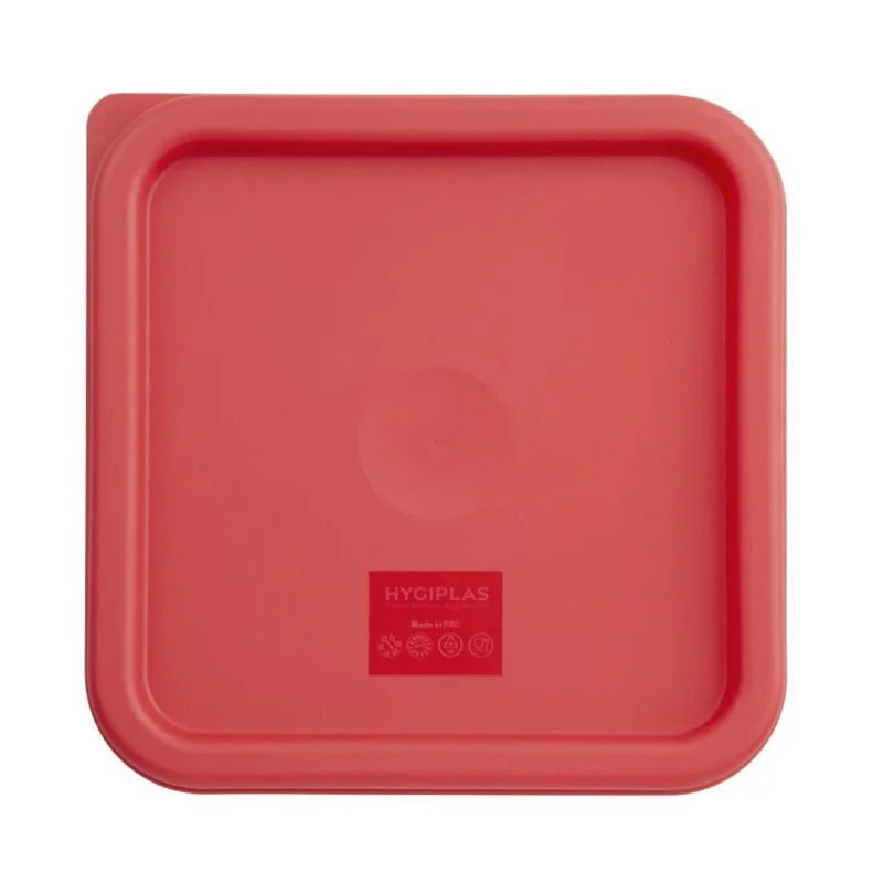 Acheter En Ligne Couvercle carré rouge moyen Hygiplas
