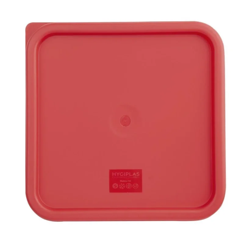 Livraison Express Couvercle carré rouge grand Hygiplas