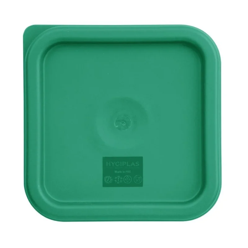 Couvercle carré vert petit Hygiplas Expédition Rapide
