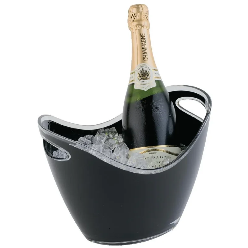 Seau à vin ou champagne APS noir 2 bouteilles Livraison Express