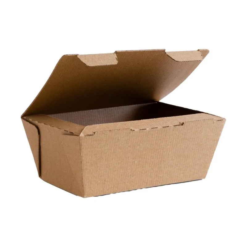 Authentique Boîtes alimentaires micro-cannelées compostables Vegware 110x150mm (lot de 300)