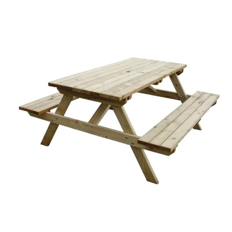 Marque Table pique-nique en bois 1,5m