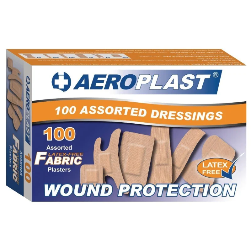 Pansements sans latex assortis Aeroplast (Lot de 100) Pas Cher