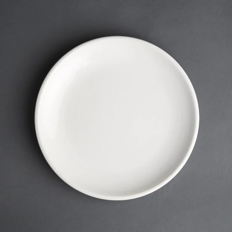 Authentique Assiette plate blanche Olympia Café 205mm (Lot de 12)
