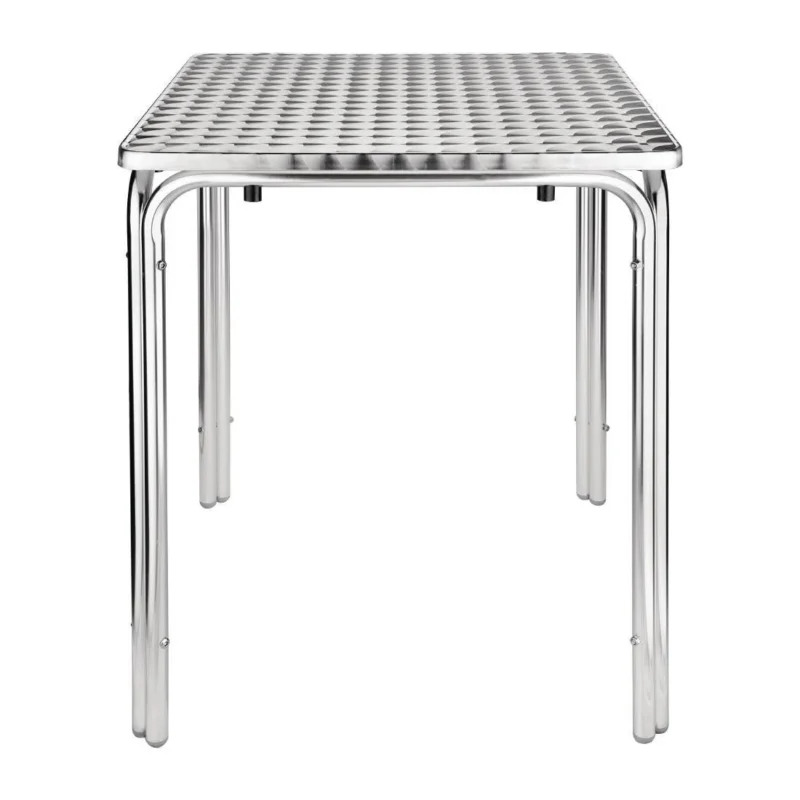 Nouvelle Collection Table carrée inox et aluminium Bolero 600mm