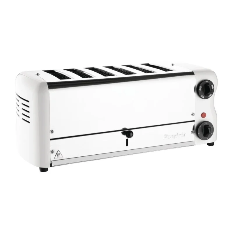 Offre Spéciale Grille-pain 6 fentes avec grille sandwich et résistance supplémentaire Rowlett Esprit blanc