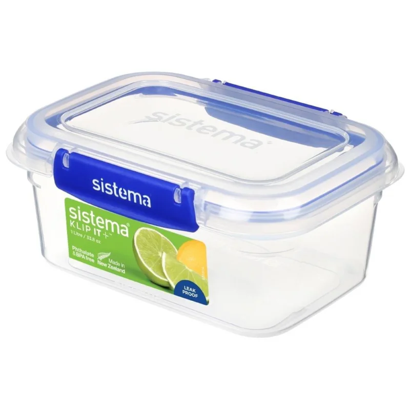 Boîte alimentaire rectangulaire Sistema Klip It Plus 1L Prix Bas